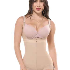 Body Faja Salome 413 | Cachetero Espalda Alta | Encaje Siliconado